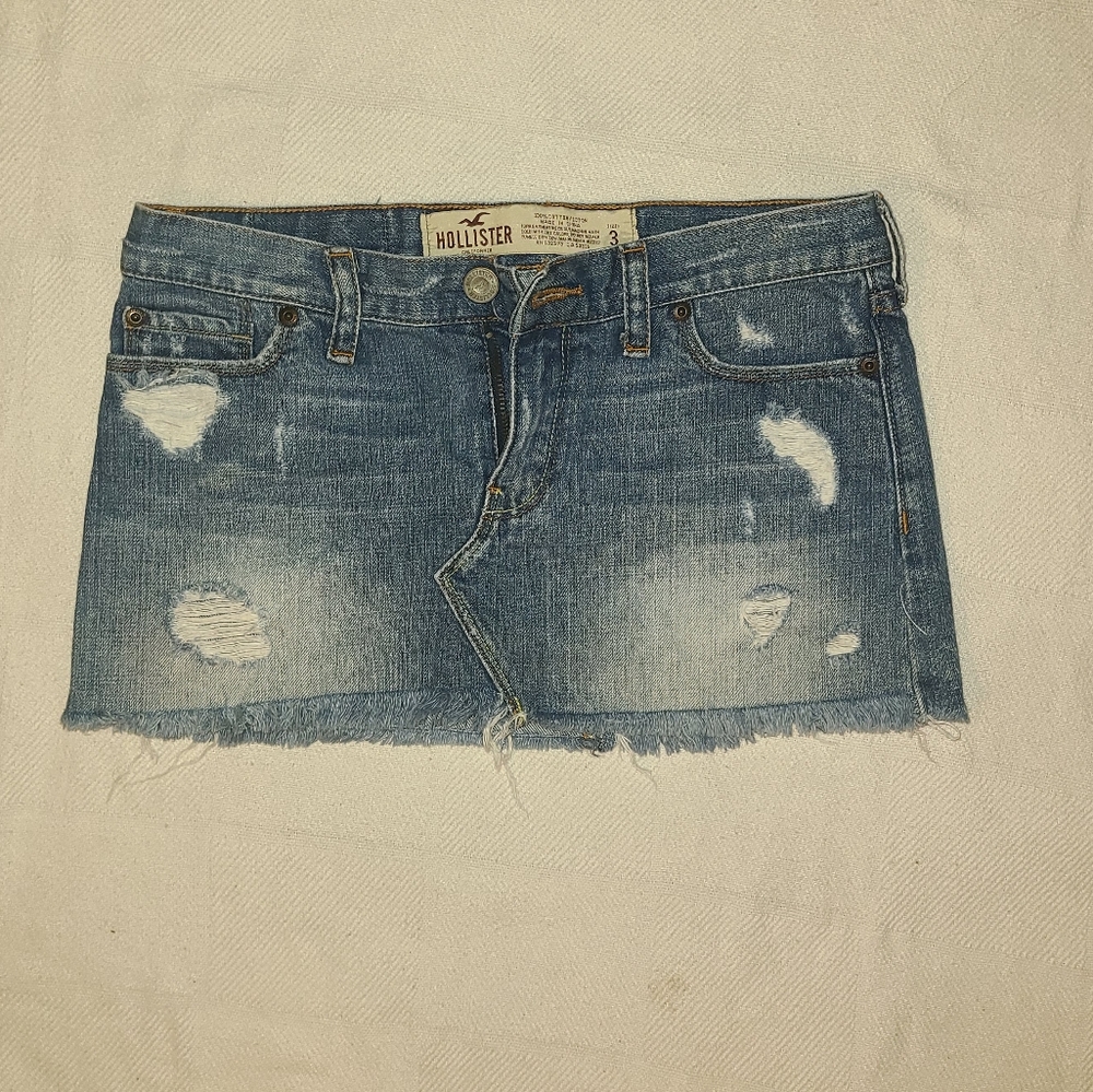 "Hollister" blue jean skirt